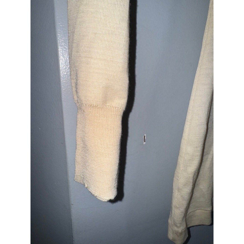 La Perla vintage tricot‎ Seta wool silk blend lace trim top - Picture 2 of 6
